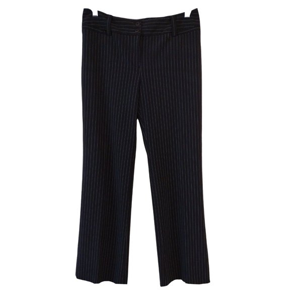 AB Studios Womens Pants Size 6 Black Pinstripe - Picture 1 of 9